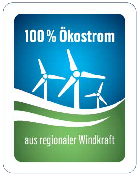 100% Ökostrom aus regionaler Windkraft